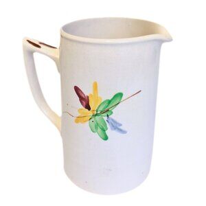 Vintage Sadler Pitcher Jug White Watercolor Classic Floral England 5.5" Tall